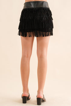 Moonlight Shorts - Faux Leather Waist