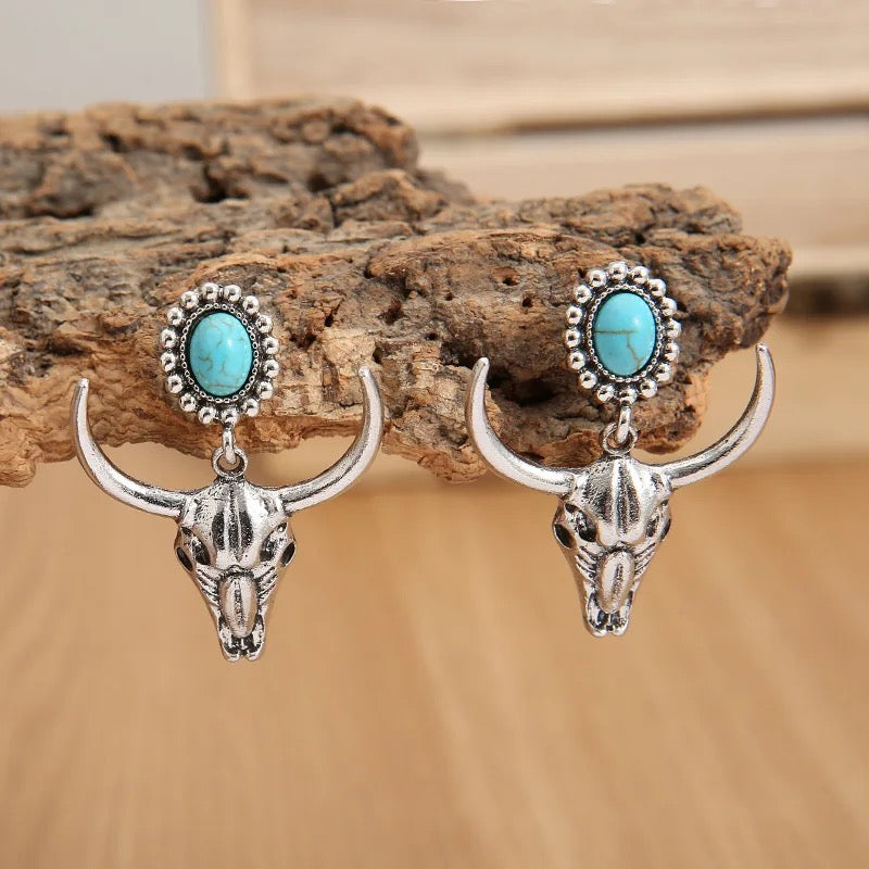 Western Bull Earrings