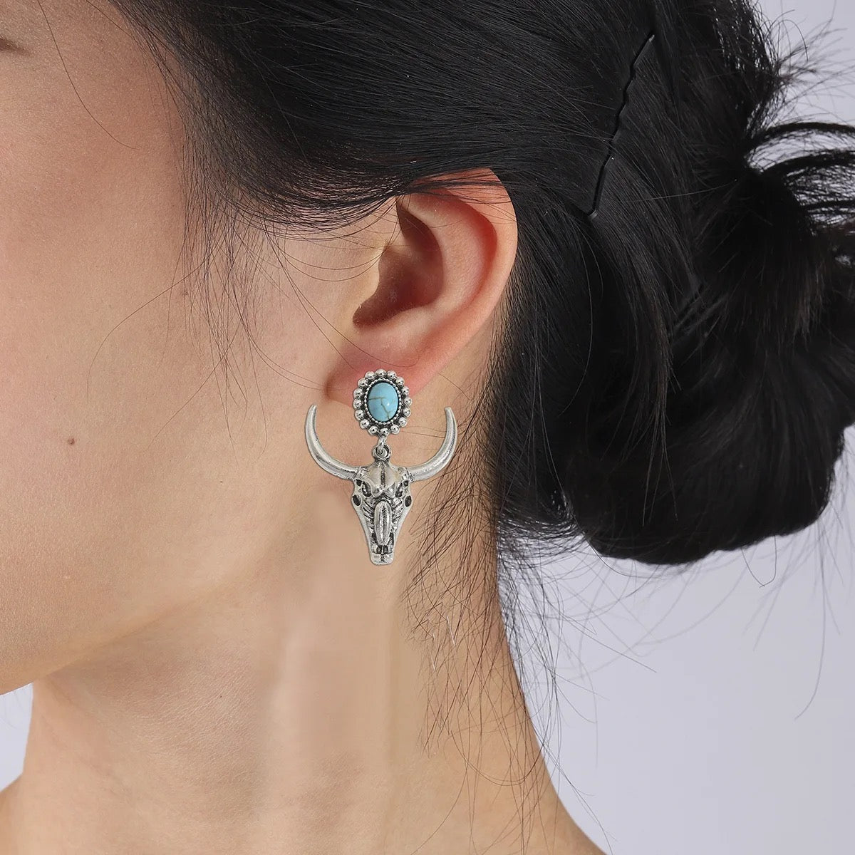 Western Bull Earrings