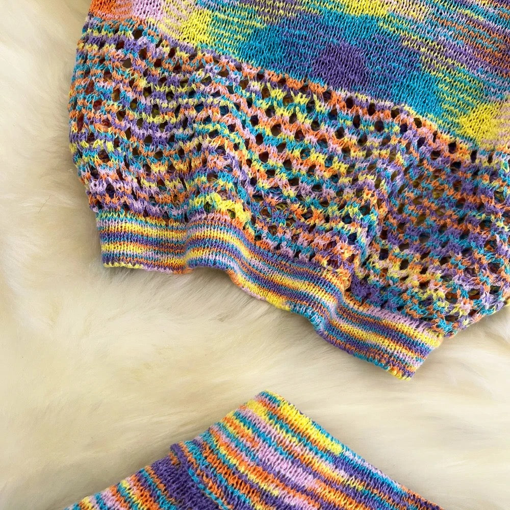 Abstract Sunset Knitted Set