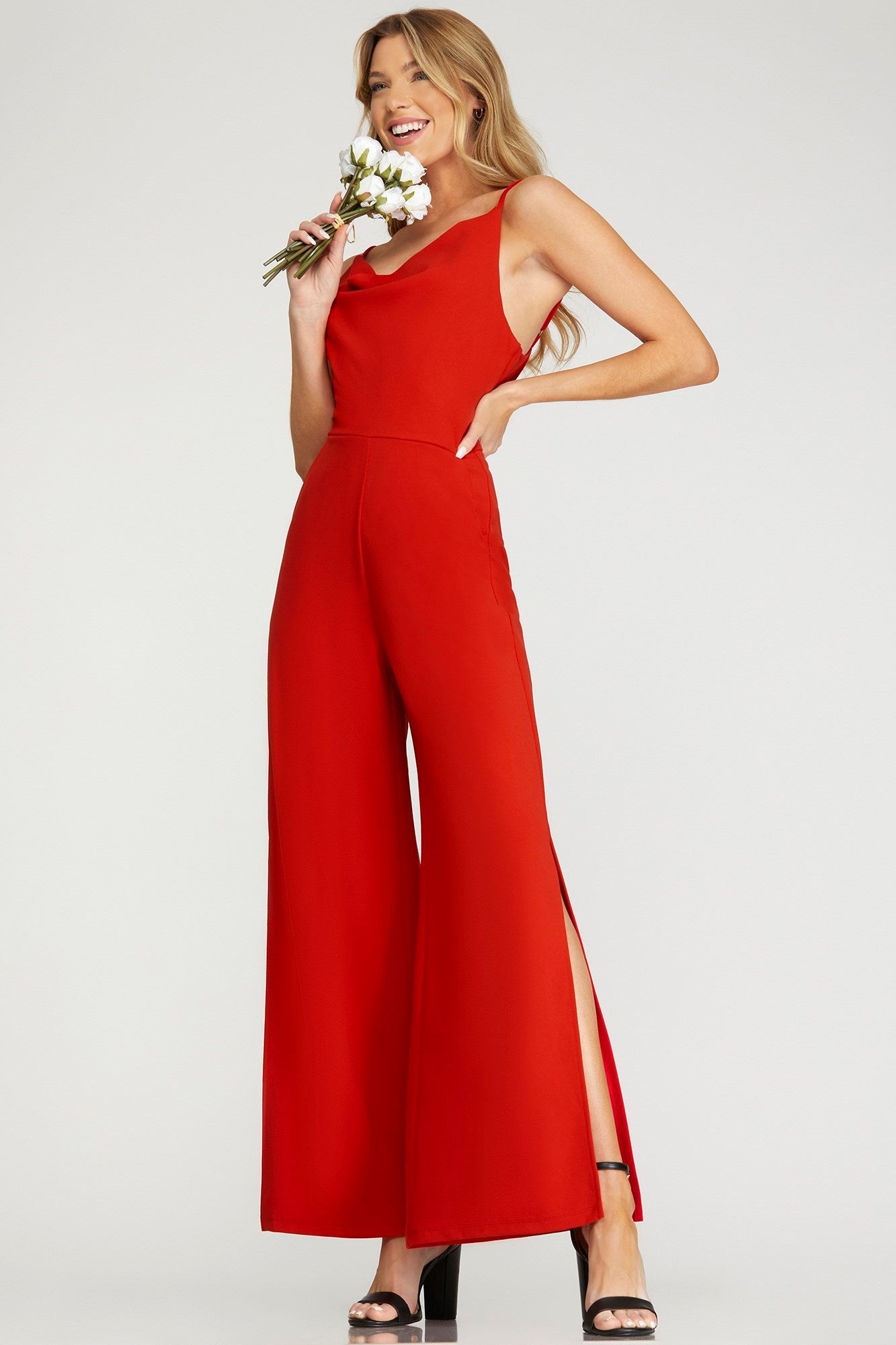 Elegante Red Jumpsuit