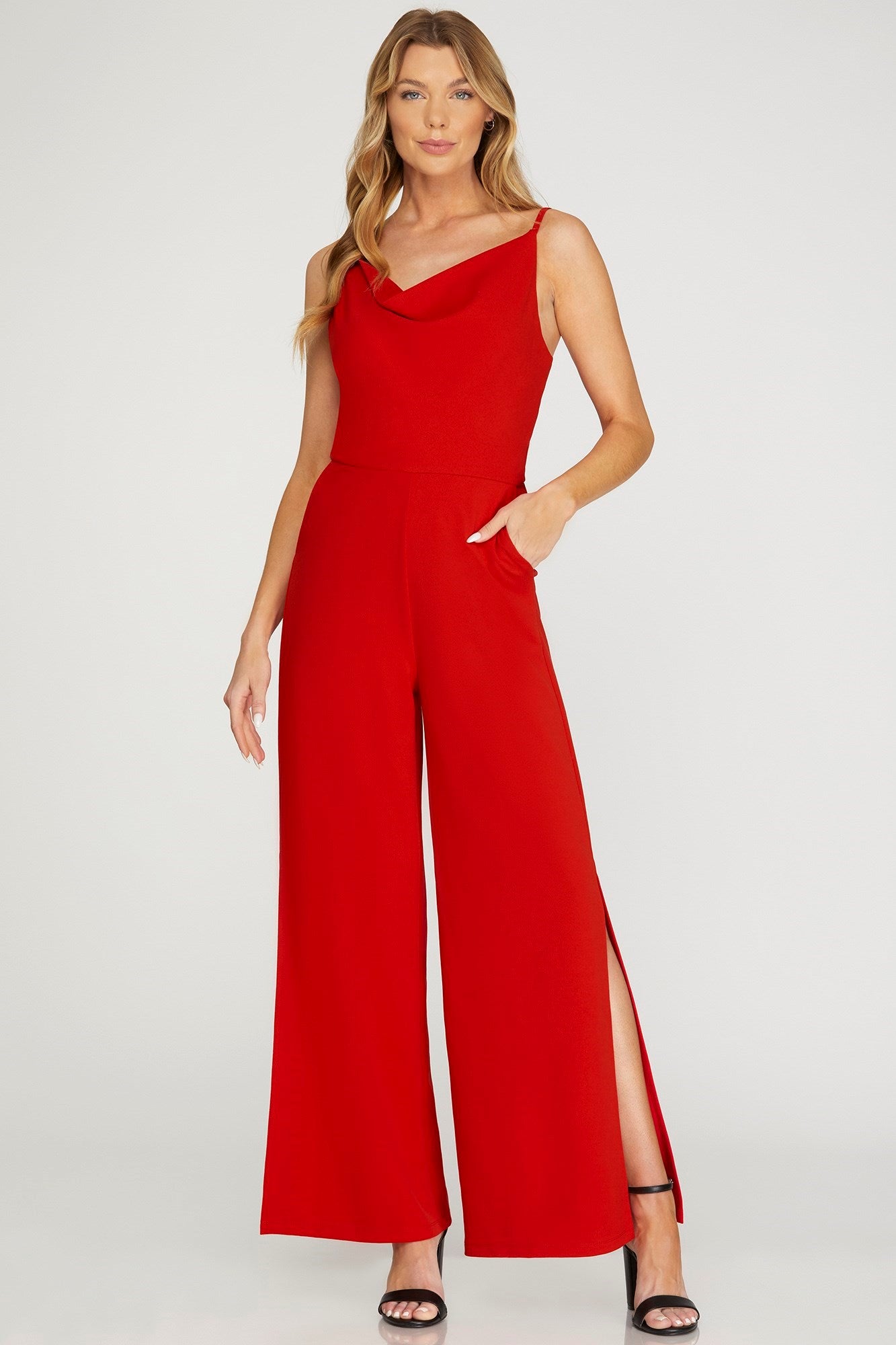 Elegante Red Jumpsuit